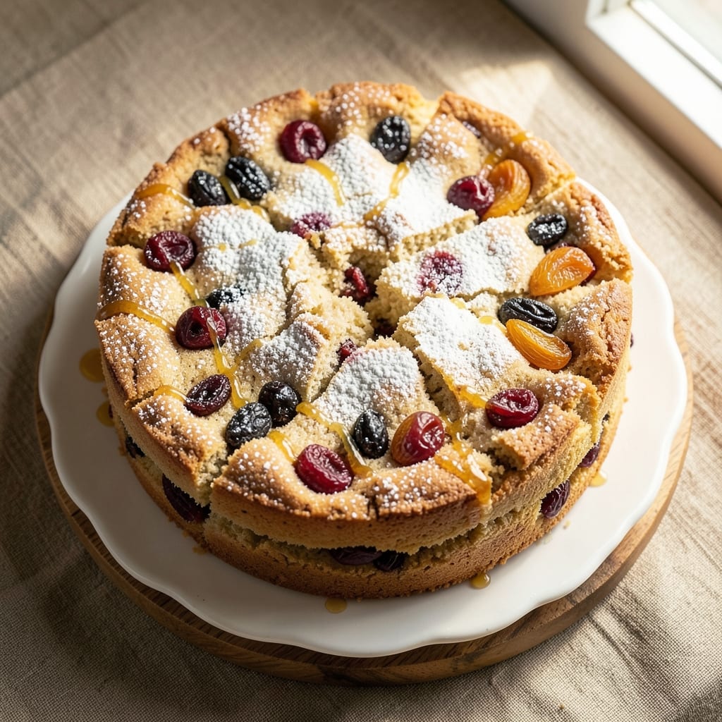 Almond Flour Fruit Cake Recipe: Toasted Nut Crown Over Citrus-Zest Moisture
