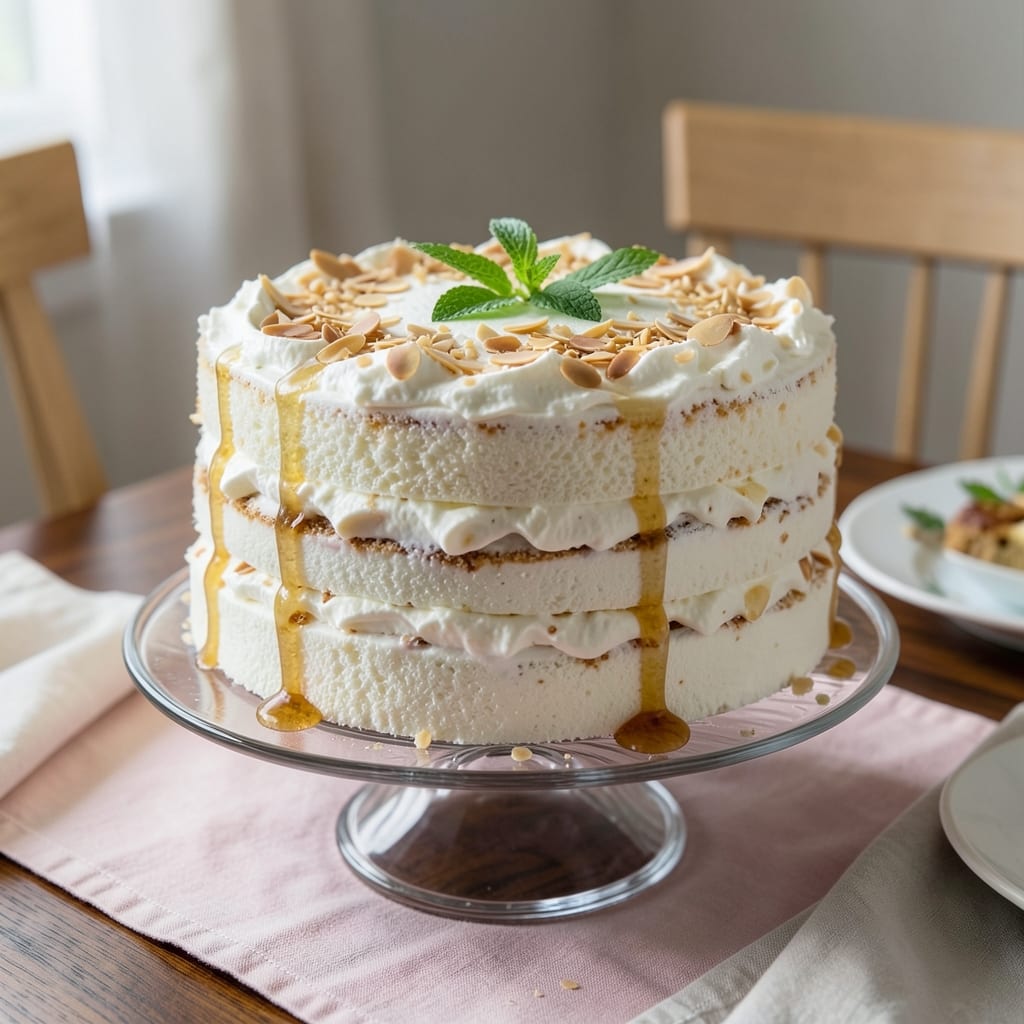 Almond Angel Food Cake Recipe: Light-as-Air Vanilla Swirls With Crispy Crown