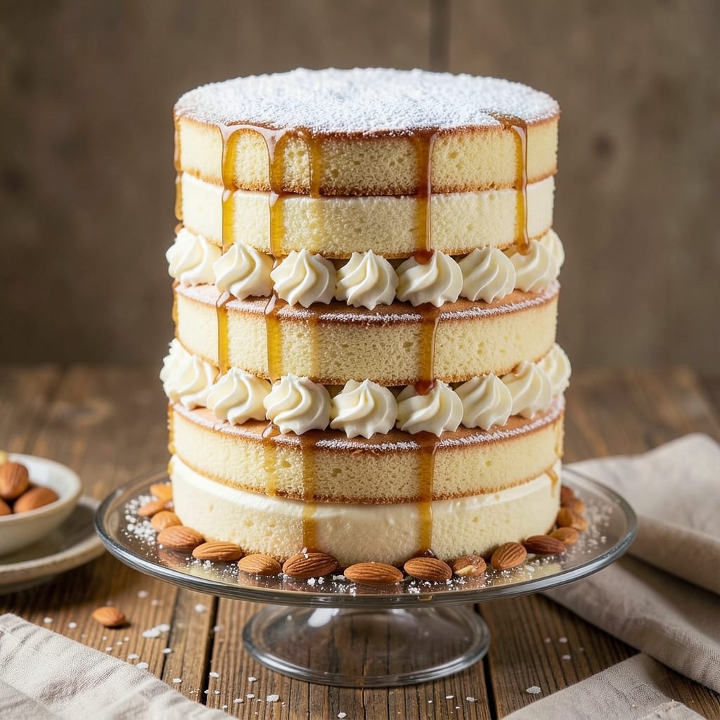16 Layer Cake Recipe: Stacked Vanilla Buttercream Heaven