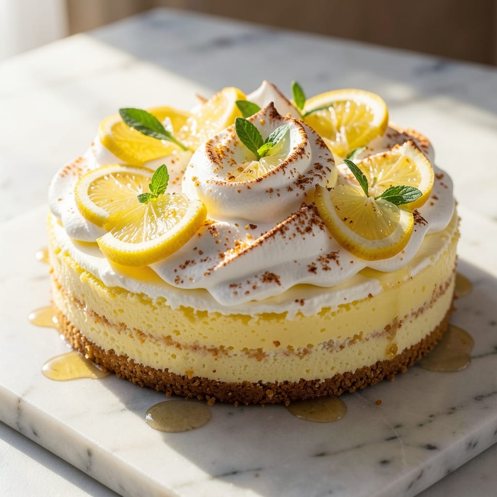 Amalfi Lemon Meringue Cheesecake Recipe: Citrus-Kissed Crunch With Golden Cloud Top