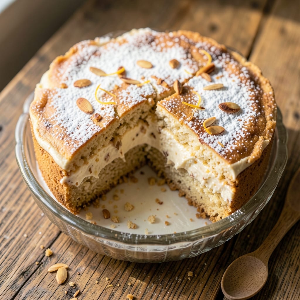 Almond Cream Cheese Cake Recipe: Nutty Swirls and Velvety Layers