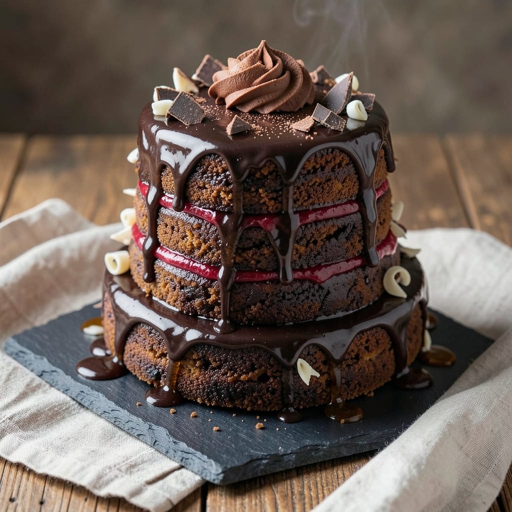 1 Kg Chocolate Cake Recipe: Decadent Height With Vanilla Buttercream Rivers