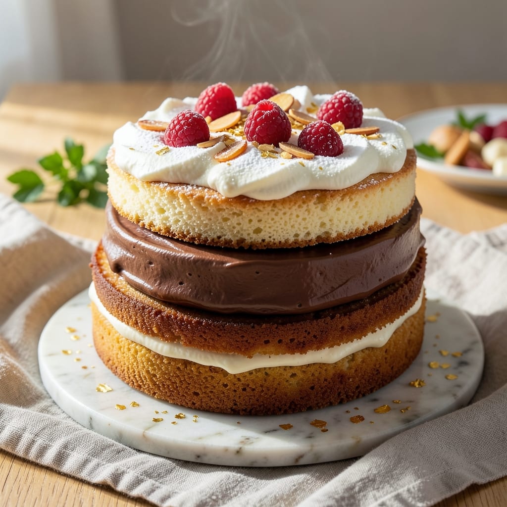 Almost Heaven Cake Recipe: Southern-Style Vanilla Swirl With Toasted Pecan Crown