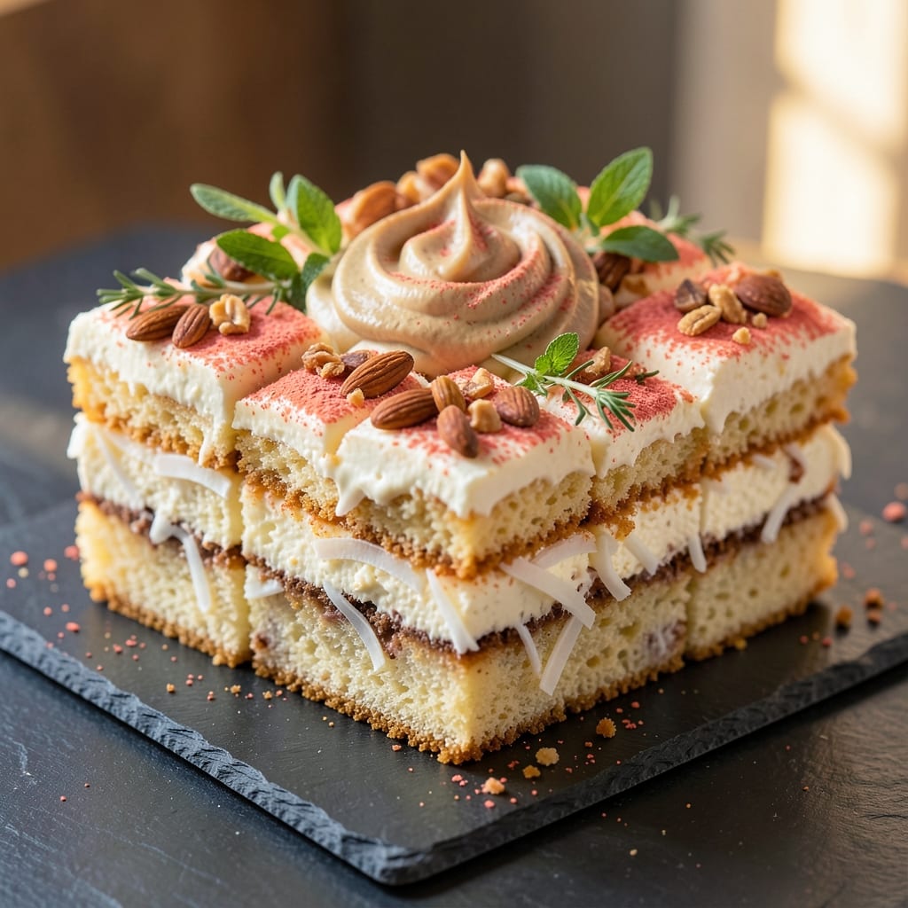 Almond Joy Poke Cake Recipe: Vanilla-Almond Swirls with Crunchy Toffee Bites