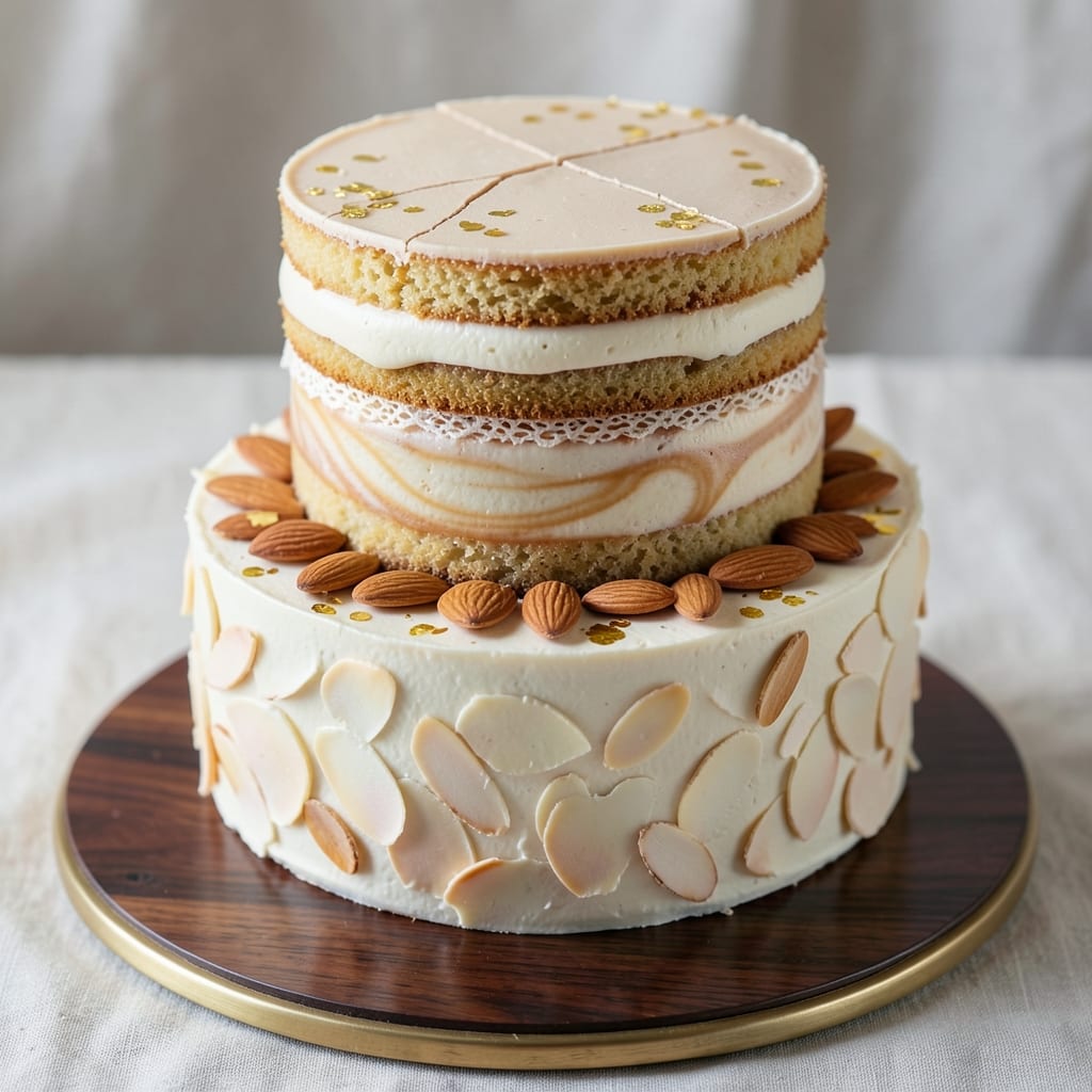 Almond Flavored Wedding Cake Recipe: Vanilla Bean Swirls and Toasted Nut Elegance