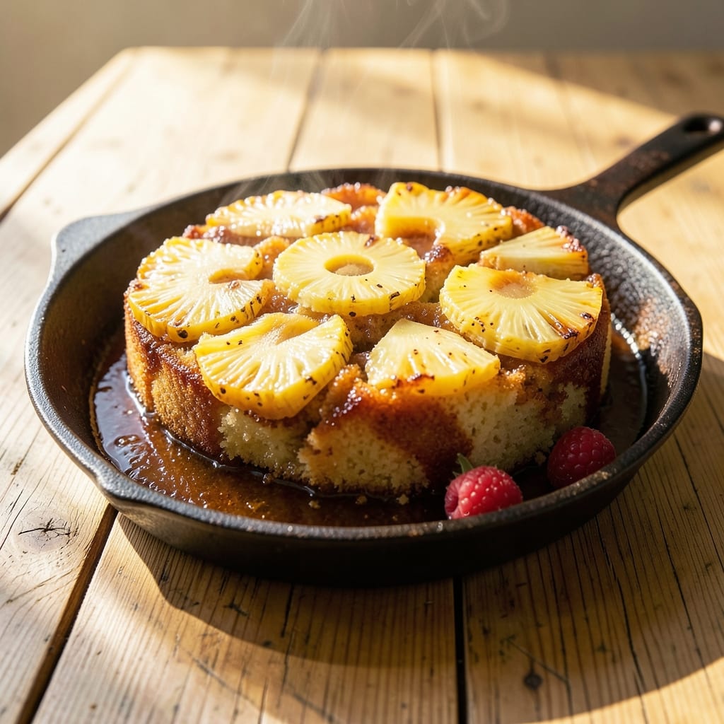 Alton Brown's Pineapple Upside Down Cake Recipe: Caramelized Top and Juicy Fruit Layers