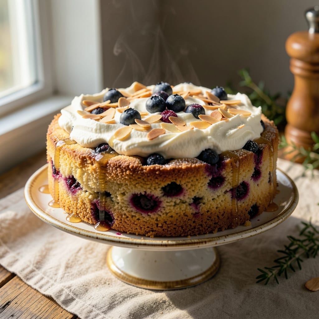 Almond Flour Blueberry Cake Recipe: Fluffy Gluten-Free Layers with Bursting Berries