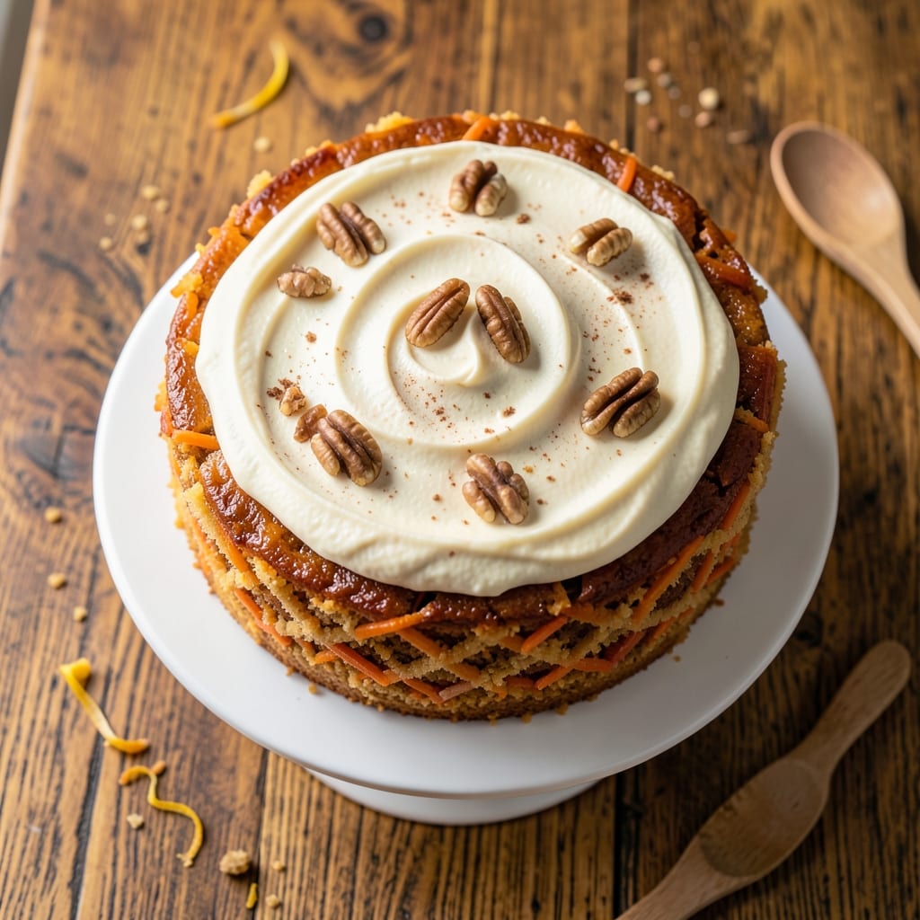 Alden Merrell's Carrot Cake Recipe: Vanilla Bean Swirls and Toasted Walnut Crown