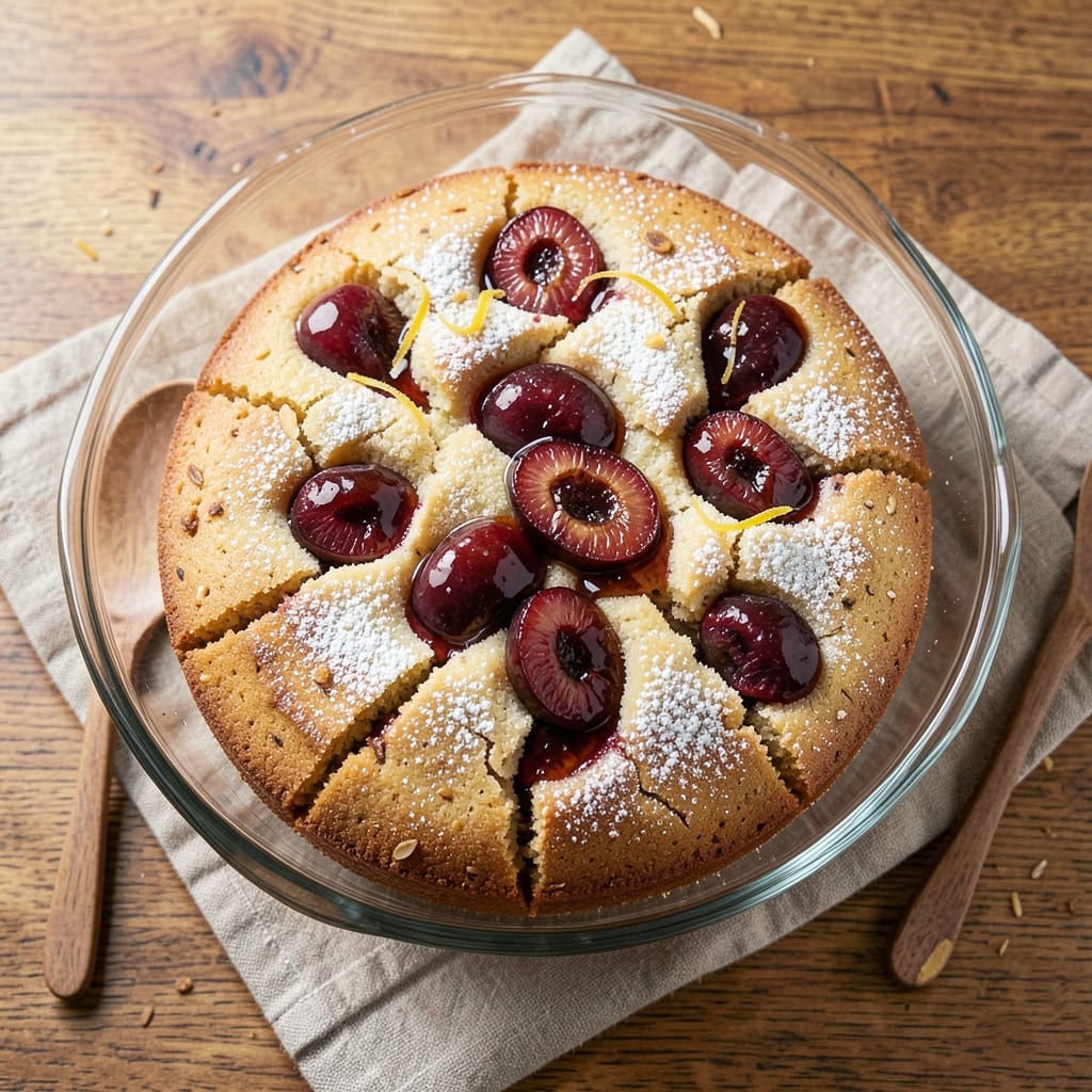 Almond Plum Cake Recipe: Plum Jam Burst in Buttery Almond Layers