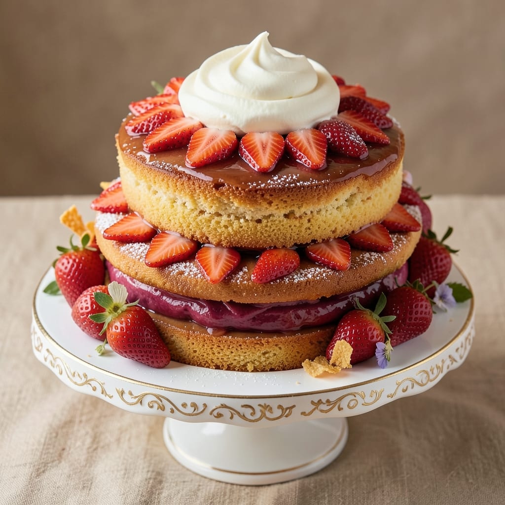 Amazing Strawberry Cake Recipe: Bursting Berries and Vanilla Swirl Harmony