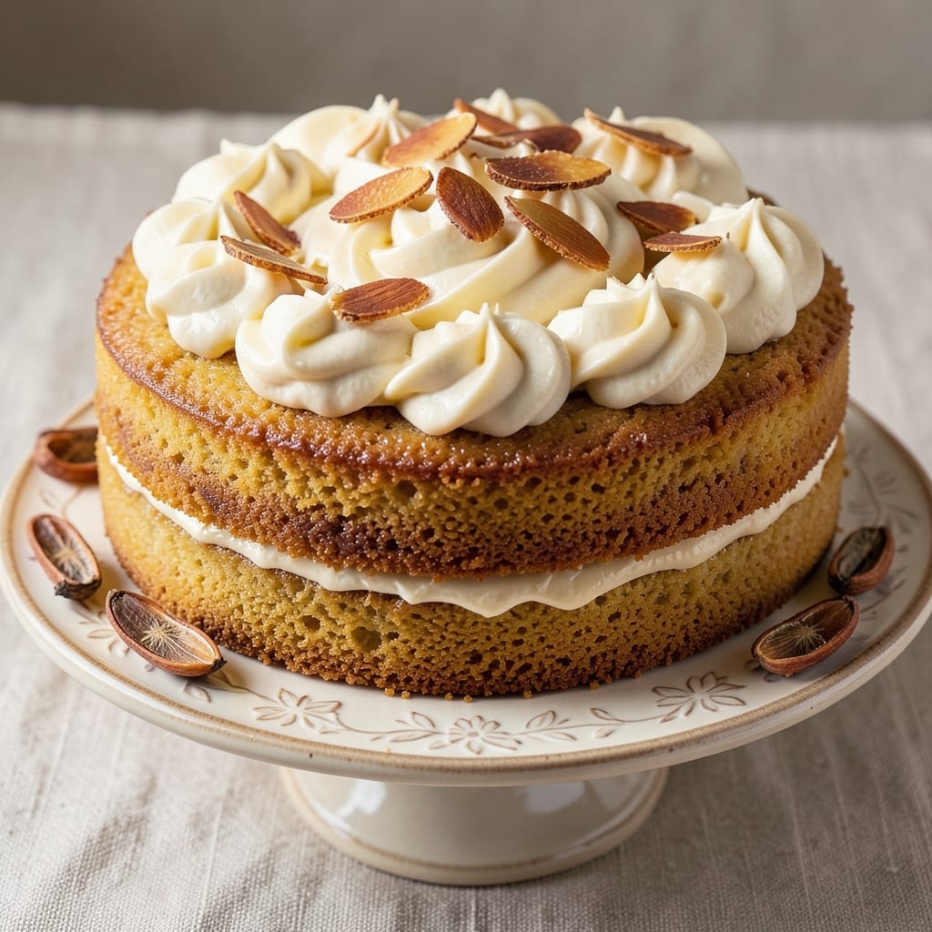 Almond Cardamom Cake Recipe: Spiced Moistness With Warm Vanilla Almond Crunch