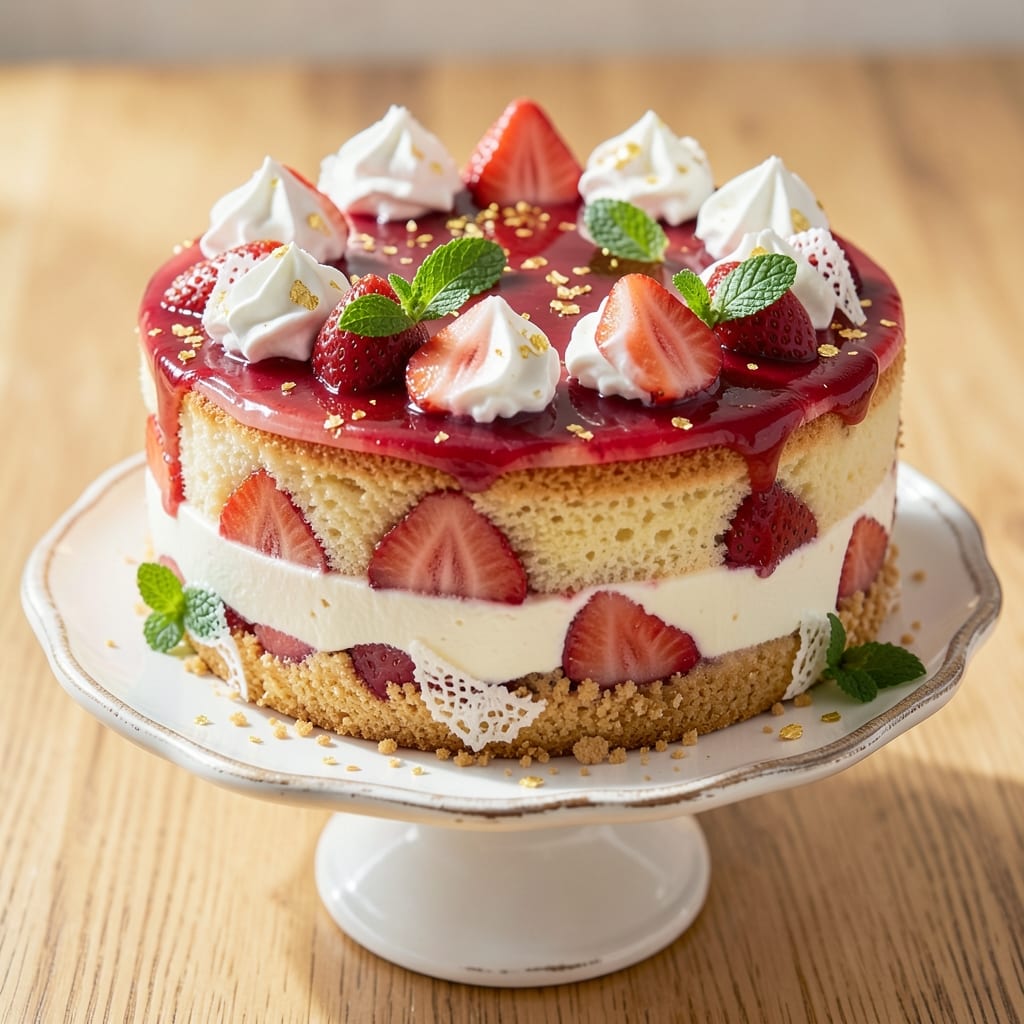 Ambrosia Fresh Strawberry Cake Recipe: Layered Lightness with Bursting Fruit
