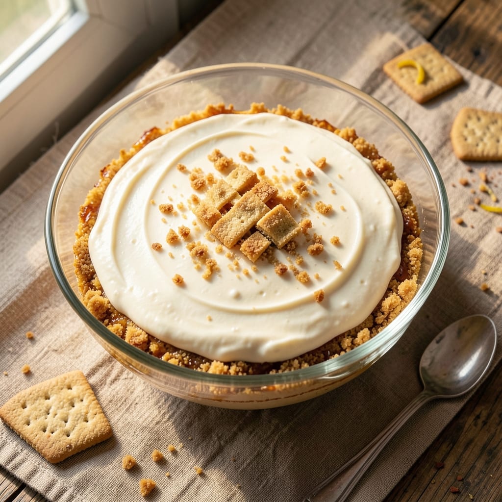 Aldi No-Bake Cheesecake Recipe: Graham Cracker Crust with Creamy Vanilla Swirl