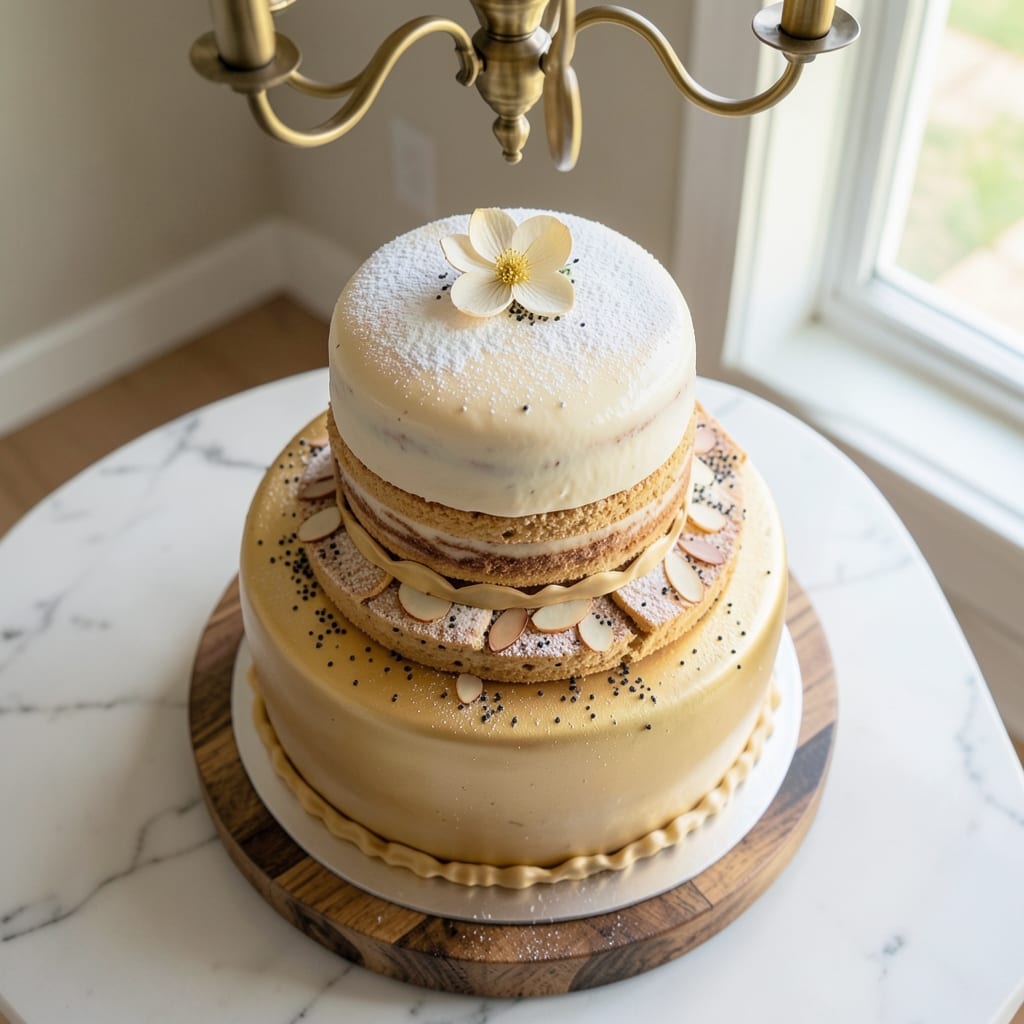 Almond Poppy Seed Wedding Cake Recipe: Elegant Layers with Nutty Vanilla Swirls